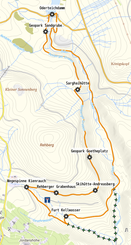 Rundweg zum Oderteichdamm